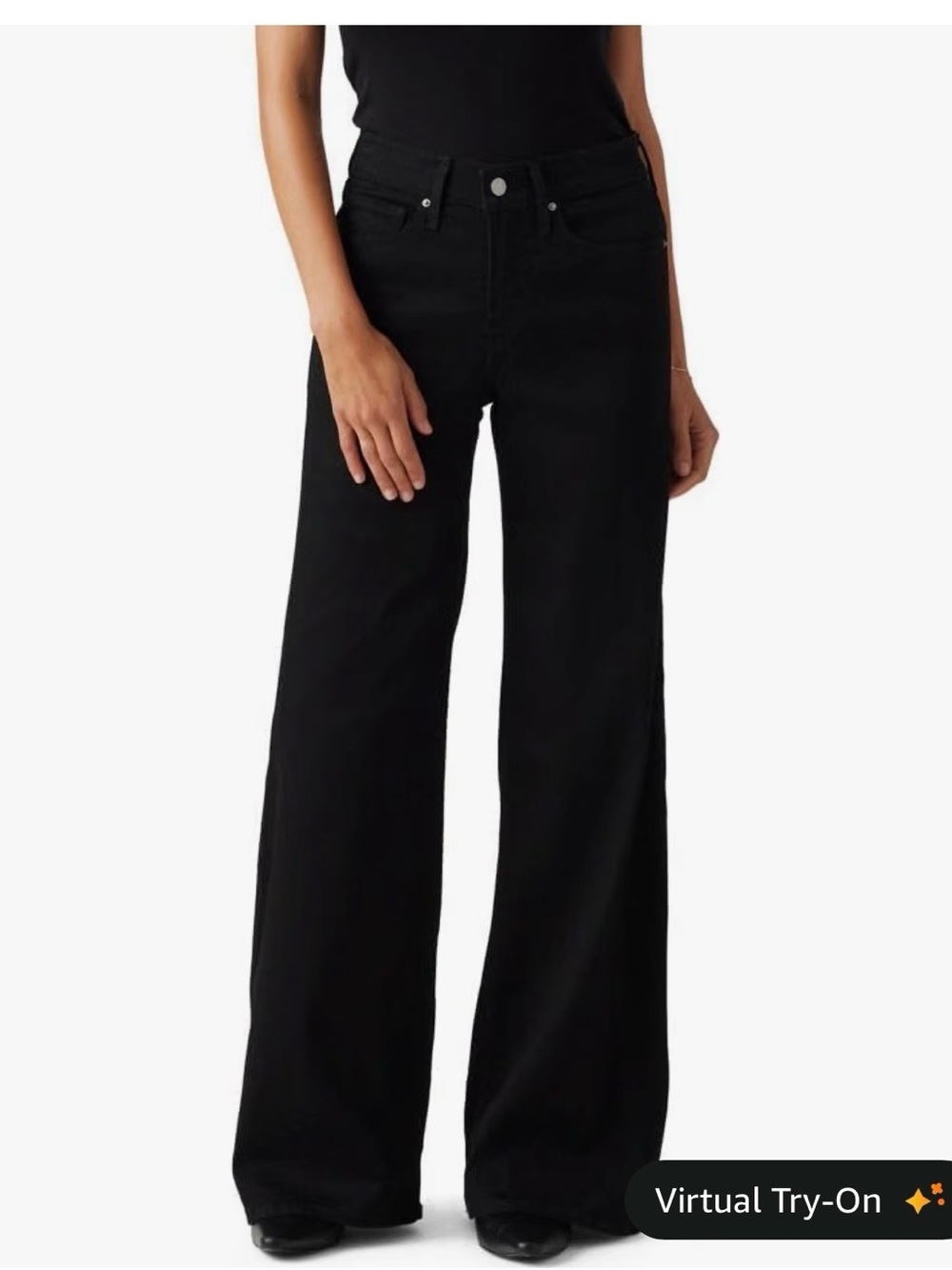 Levi’s Women’s 318 Shaping Wide Leg Women's Jeans - Black, size 26
